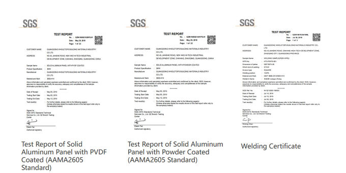 CE SGS 6과 5년 개런티 내부 외부 알루미늄 솔리드 패널